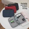 Waterproof Passport and Ticket Organizer - Solid Color Travel Bag for Men and Women