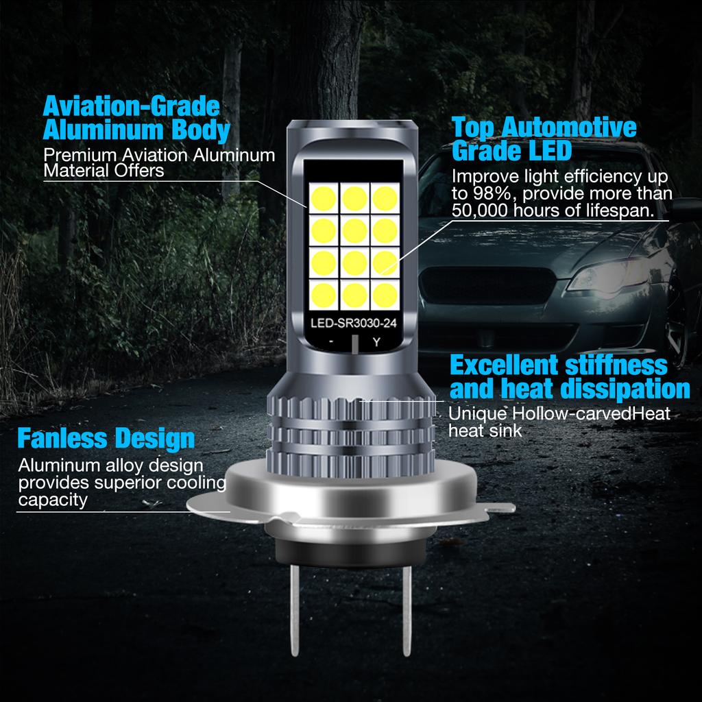 1 шт. H1 H3 H7 H8 H11 светодиодные противотуманные фары двухцветные 24SMD 3030 HB3 9005 светодиодные противотуманные фары HB4 9006 DRL дневные ходовые огни