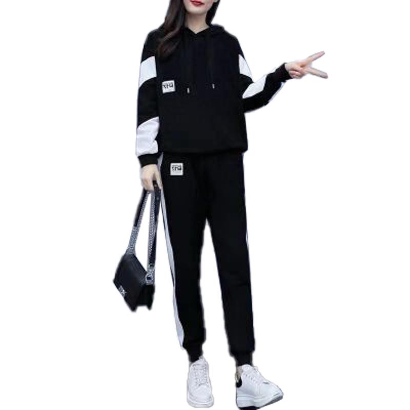 Plus Size Women's Sportswear Set - 2022 Autumn Fashion Loose Fit Two-Piece