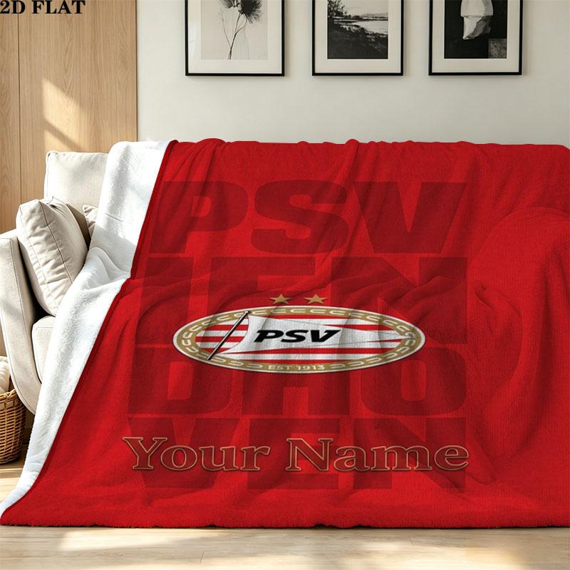 1PC Philips Sport Vereniging Custom Name Patterned Flannel Blanket Suitable For All Seasons for Home Decor Warmth and Comfort Gifts Holiday Present