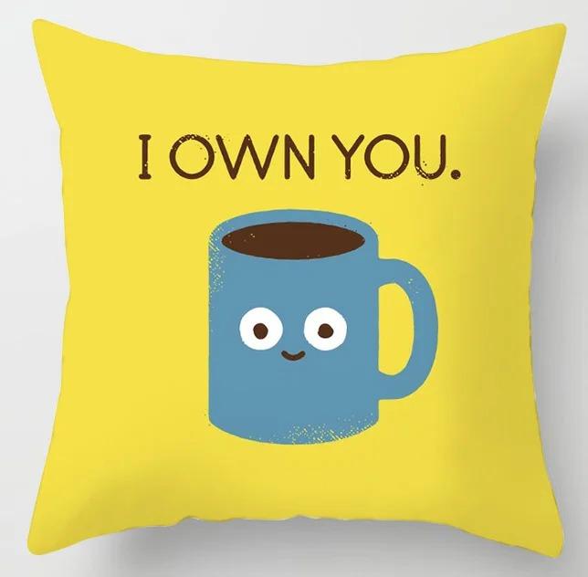 Желтый узор наволочка для офиса, гостиной, дома, наволочка для автомобиля, украшения