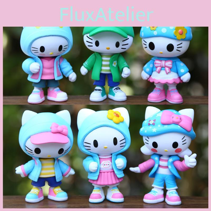 Stylish Kt Cat Collectible Pvc Cat Toy Charming Room Decor For Cat Lovers
