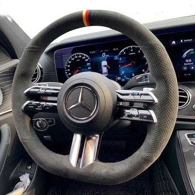 Для Mercedes Benz C-Class W206 E-Class W213 S-Class W223 Ручная прошивка Нескользящий замшевый чехол на руль автомобиля