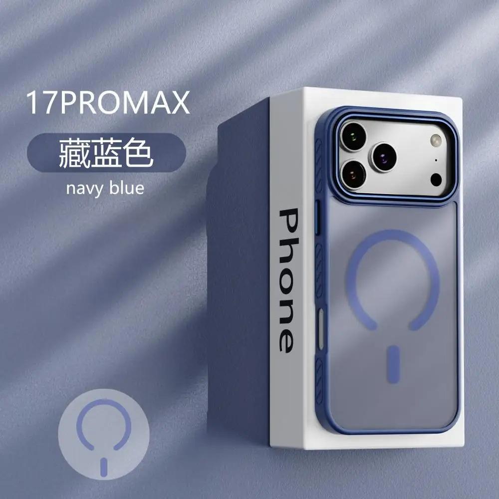 Новый Матовый Полупрозрачный Магнитный Чехол Для Телефона Для 17 17 Air 17Pro 17 Pro Max Для Magsafe Беспроводной Заряд Ударопрочный Чехол