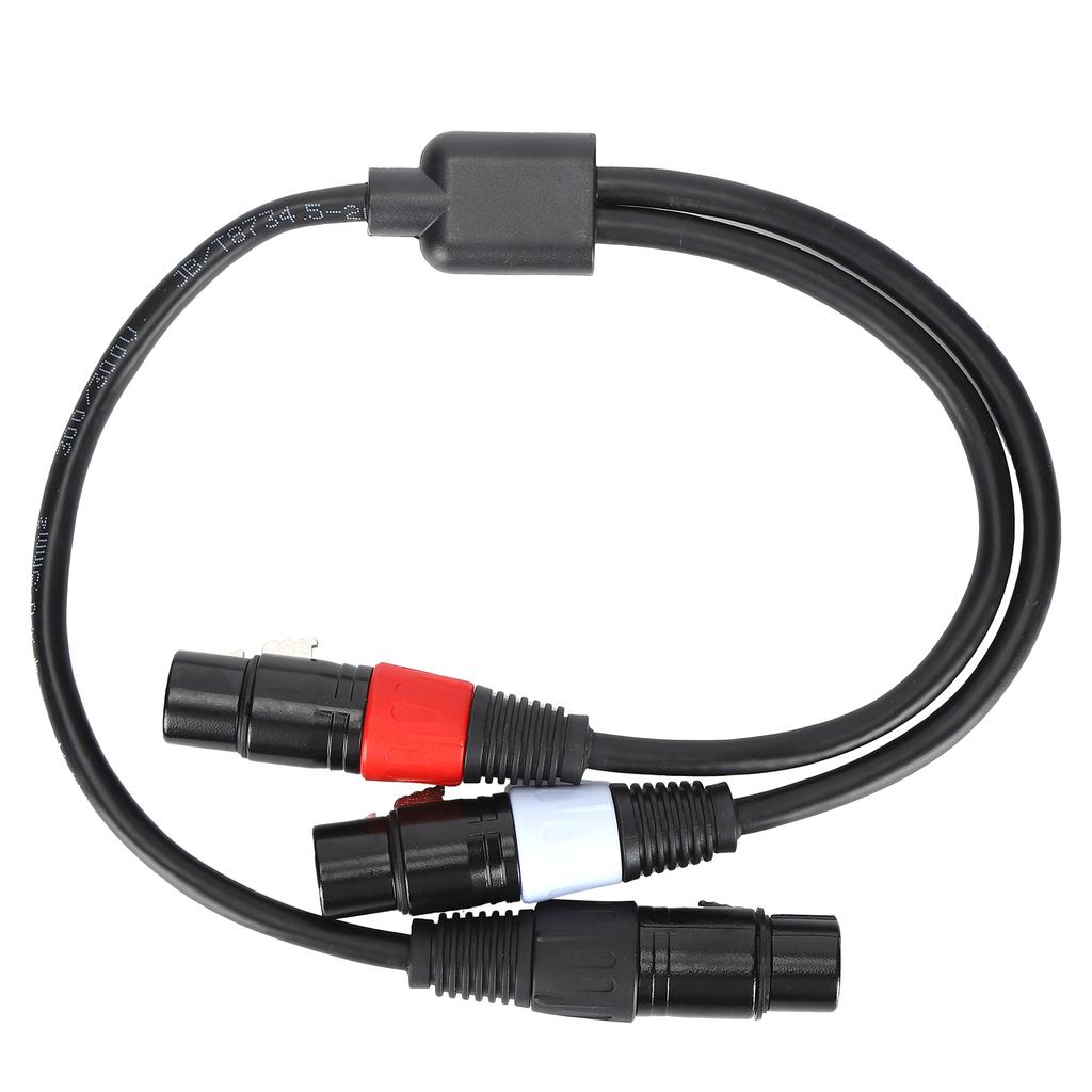 JORINDO JD6077 5‑Pin XLR Female to 3‑Pin Double XLR Female Cable Y Type Cable Splitter Line Audio Adapter