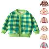 Вязаная куртка для девочек, зимняя одежда для малышей, пальто, осенняя одежда, свитер на пуговицах, повседневная верхняя одежда