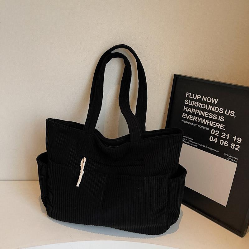 Сумка через плечо женская большая вместительная вельветовая сумка однотонная сумка-тоут сумка для поездок на работу