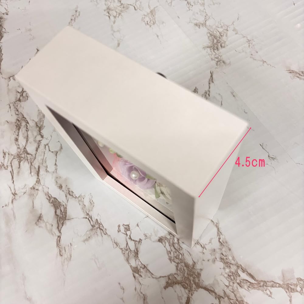 Цветочные часы Petit Fleur Настольные часы Композиция 12 x 17 см Белая рама Подарок Цветочные часы - Часы/Настенные - - - - (Витаминные цвета)