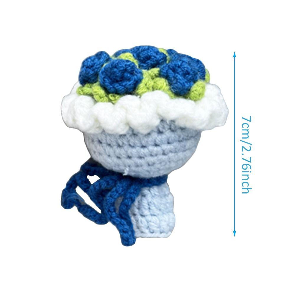 Sunflower Crochet Flower Rose Pendant Creative Artificial Flowers  Gift