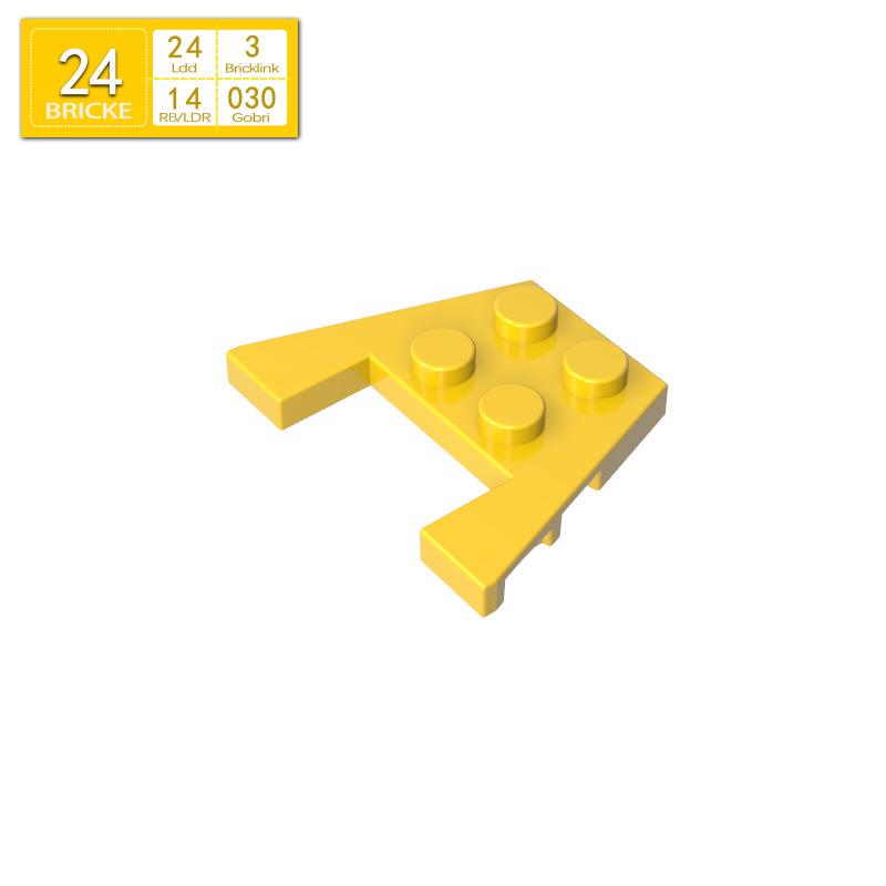 BRICKE 3x4 Wedge Plate, Compatible with Lego Technic (90194, 28842, 4859, 48183).