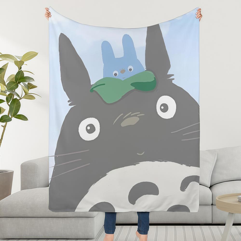 Classic Cartoon T-Totoro-S Cute Blanket Soft Warm Furry Throw Super Kids Toys Bed Sofa Car Cradle