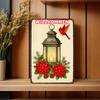 YZFQFrohe Weihnachten Metal Tin Sign Merry Christmas in German Poster Wall  for Bar Home Party Holiday  Decor 12X8inch ZW-71