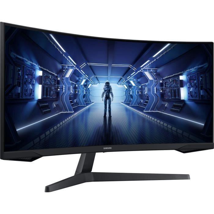 Ecran PC Gamer Incurvé - SAMSUNG - 34" - UWQHD - 165Hz - Dalle VA - 1ms - LC34G55TWWPXEN