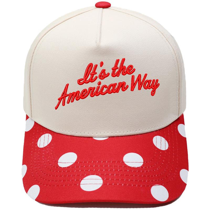 It's the American Way three-dimensional embroidered truck driver hat retro color matching dad hat