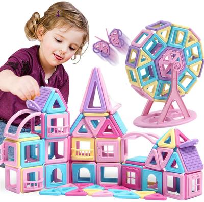 Магнитные блоки AOMIKS Магнитные игрушки Модель DIY Развивающие игрушки Строительные блоки 3D Большие магнитные строительные блоки для детей Девочек Мальчиков