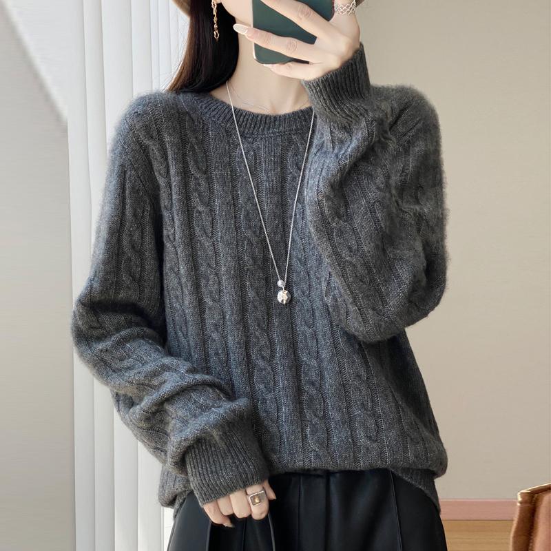 Женский кашемировый свитер Qinghe кашемир 30% кашемир 70% шерсть осенне-зимний пуловер теплый и модный