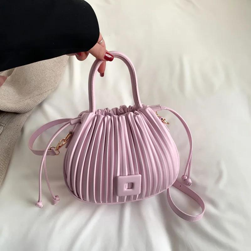 Fashion Brand Design Crossbody Bag for Women Luxury Vintage Shoulder Handbag Female Tote Bag Casual PU Leather Bucket Bag
