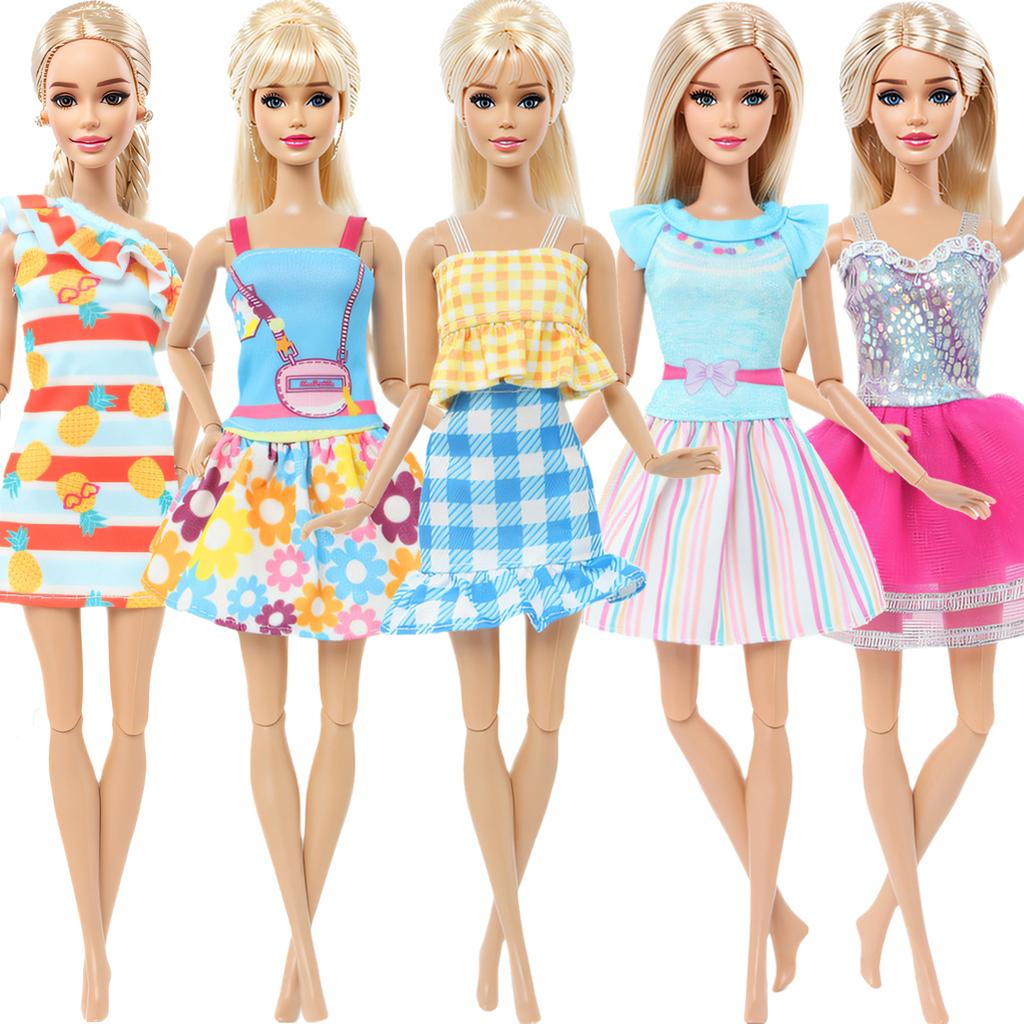 Fashion Mixed Style Outfits Colorful Wedding Party Dress T-shirt Trousers DIY Accessories Clothes for 11.5'' Doll Kids Toy