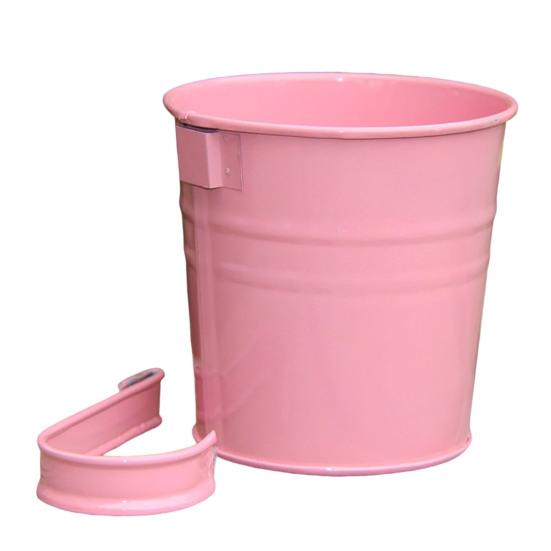 Цветочная корзина. Практичный прочный антидеформированный горшок в форме ведра со съемным крючком для патио.