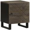VidaXL Bedside Table Black 40x33x46 Cm Solid Mango Wood, Side Table, Bedside Cabinet, Side Table for 4017680