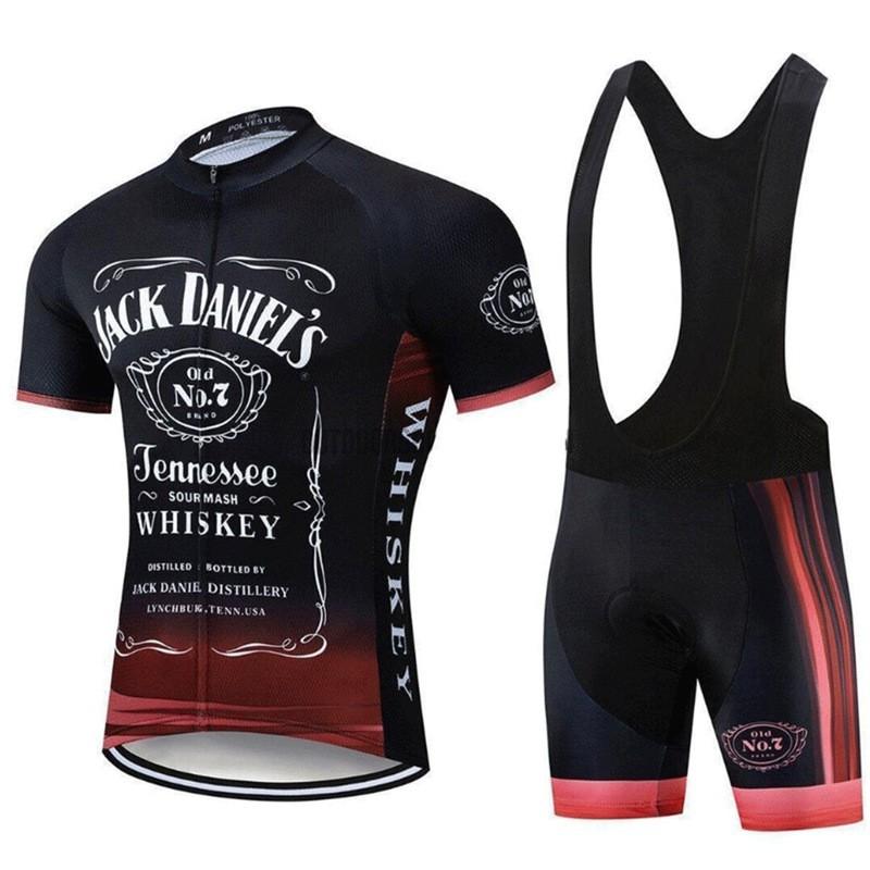 Mens Cycling Jersey Shorts Set Quick-Dry Breathable Bike Wear Road