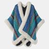 Rabbit Fur Shawl Women's Outerwear: New Autumn/Winter Fashion Cloak with Thickened Collar