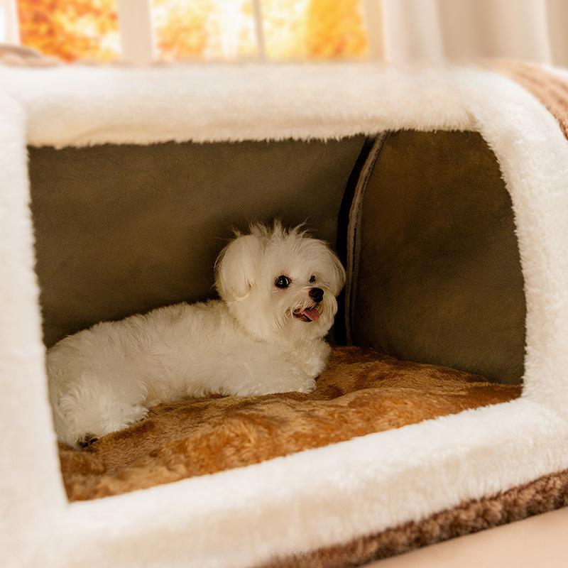 Новая будка Трехмерный медведь с подушкой Изогнутая домашняя будка для кошек Спальные принадлежности для собак малых и средних размеров Будка для домашних животных