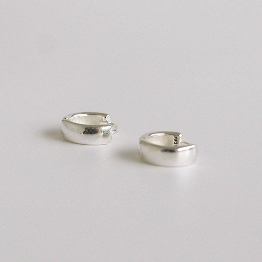 14K Gold-Filled Silver Round One-Touch Earrings