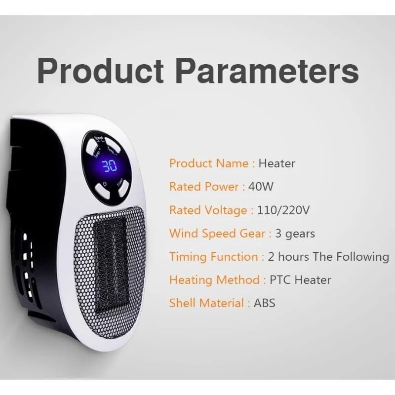 Маленький обогреватель, электрический обогреватель с быстрым нагревом. Малый обогреватель двойного назначения, настенный мини-обогреватель.