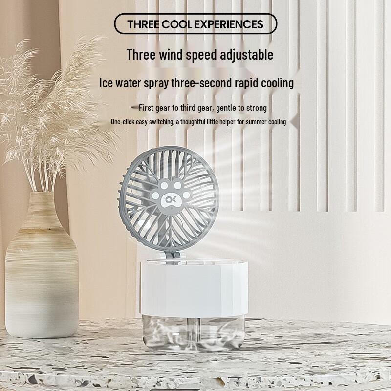 GEERSINUO Cute Cat Night Light Humidifier Fan