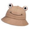 Frog Printing Bucket Hat Casual Hat Women Sun Protection Hat Cotton All-match Sun Hat