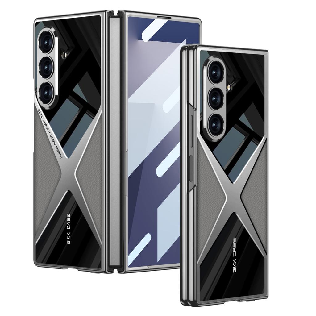 GKK Роскошный чехол с покрытием Super X для Samsung Galaxy Z Fold 7 6 Внешний экран Стекло Пластик Жесткая задняя крышка для чехла Galaxy Z Fold7