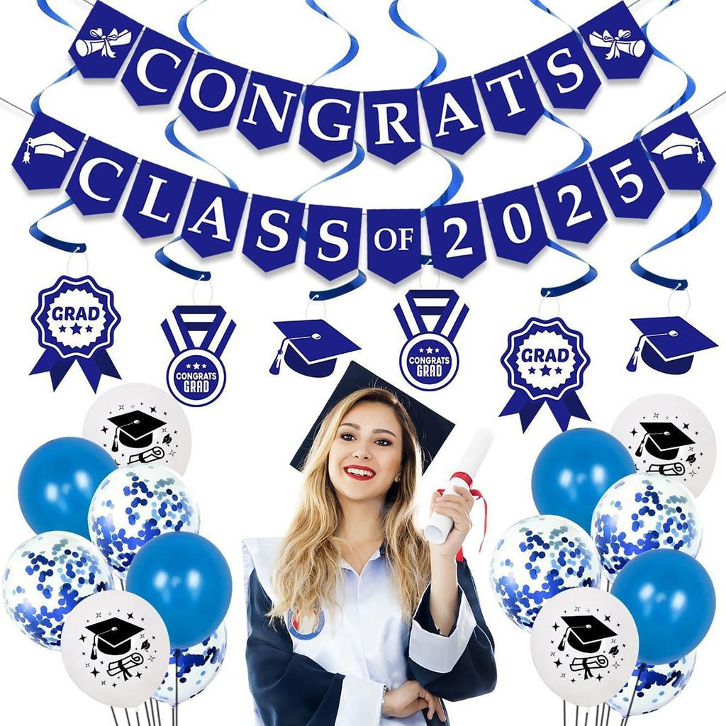 Выпускной сезон флаг вечеринка украшение макет сцены, атмосфера баннер