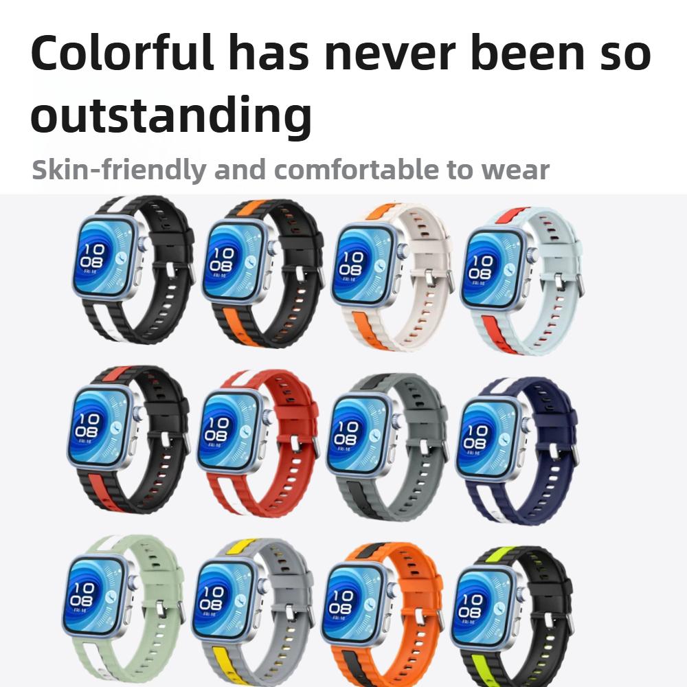 Спортивный силиконовый ремешок для Huawei Watch Fit 4 Pro двухцветный ремешок дышащий браслет Correa для Huawei Fit3 Fit4 Pro аксессуары