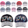 Cotton Rhinestones Baseball Caps Adjustable Baseball Hats Fashion Sunscreen Hats For Women Girls