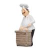 Resin Chef Statue Restaurant Dining Table Decor Figurine Ornament Kitchen Decoration