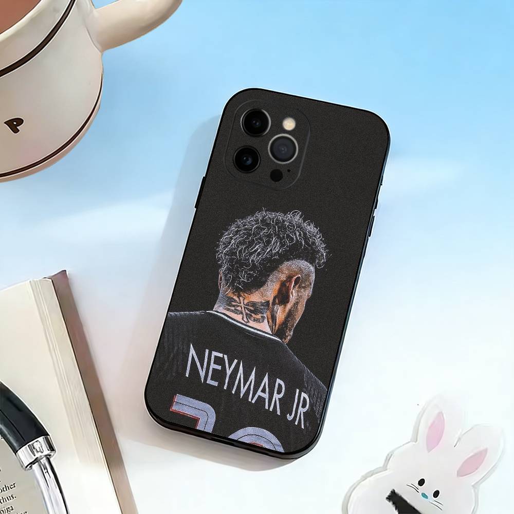 Футбольный 10 Для NEYMAR JR Чехол для телефона Для iPhone 17, 16, 15, 14, 13, 12, 11 Plus, Pro Max, Другие Мягкий Черный Чехол