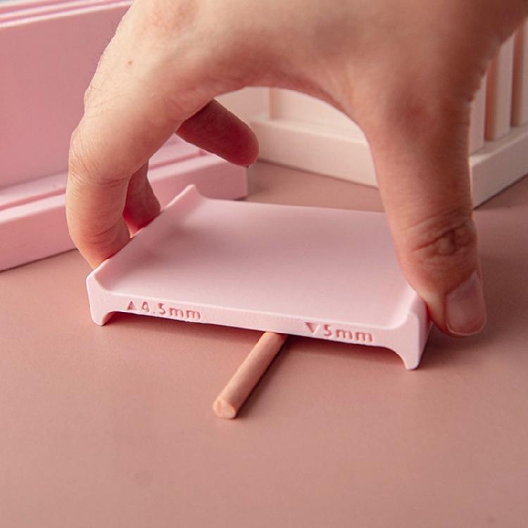 Ergonomic Polymer Clay Flattening Device With Interchangeable Height Settings Ideal For Crafters Designing Unique Clay Accessories