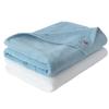 Bloom Imabari Towel Bath Set of Baby Shirred Made In Cotton Blue X Towels, 2, Color, 60x120cm, Fabric, Japan, 100% (Ash White)