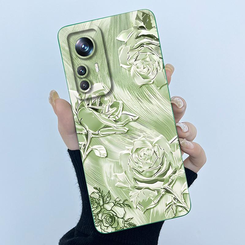 For Xiaomi 12 Lite 12T Phone Case Fashion Simplicity Oil Painting Cover Soft Liquid Silicone Shell For Xiaomi Mi 12T Pro Fundas