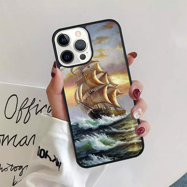 Чехол для телефона с пиратским кораблем, парусник, задняя крышка для iPhone 17 Air 16 15 14 13 11 12 Pro Max PlusS Shell Coque