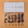 100pcs Black C Clips Snap Circlip Clip Shop Assortment Internal External Lock Retaining Kit for Industrial Fasteners 11mm - 21mm 6 Sizes with Box