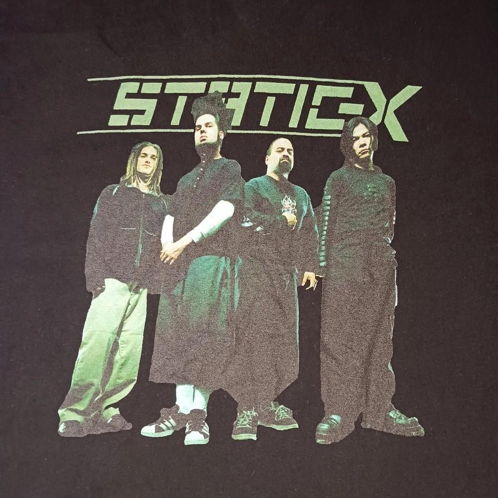Static X Band T Shirt Men Black Short Sleeve Tee Full Size FN1110 Unisex T-Shirt