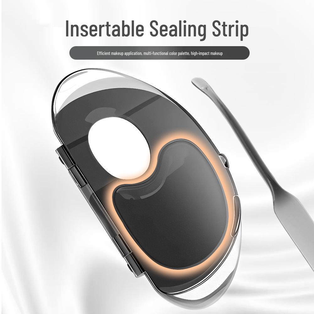 Cloud Face Foundation Palette: Transparent, Foldable Acrylic Mixing Palette with Lid for Multi-functional Makeup Use.