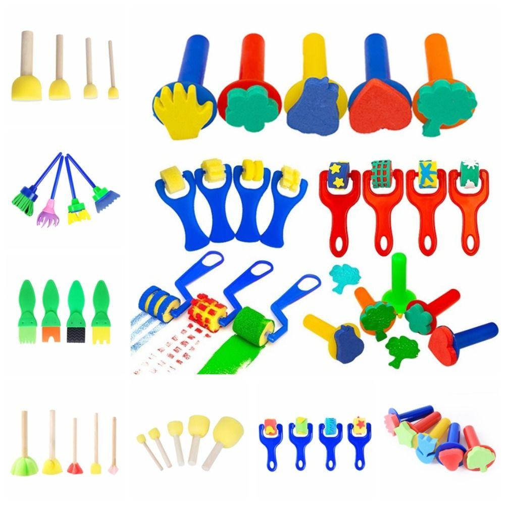 Mushroom Stick DIY Sponge Stamp Brush Sponge Brush Sponge Stamp Brush Kits Creative   Kindergarten