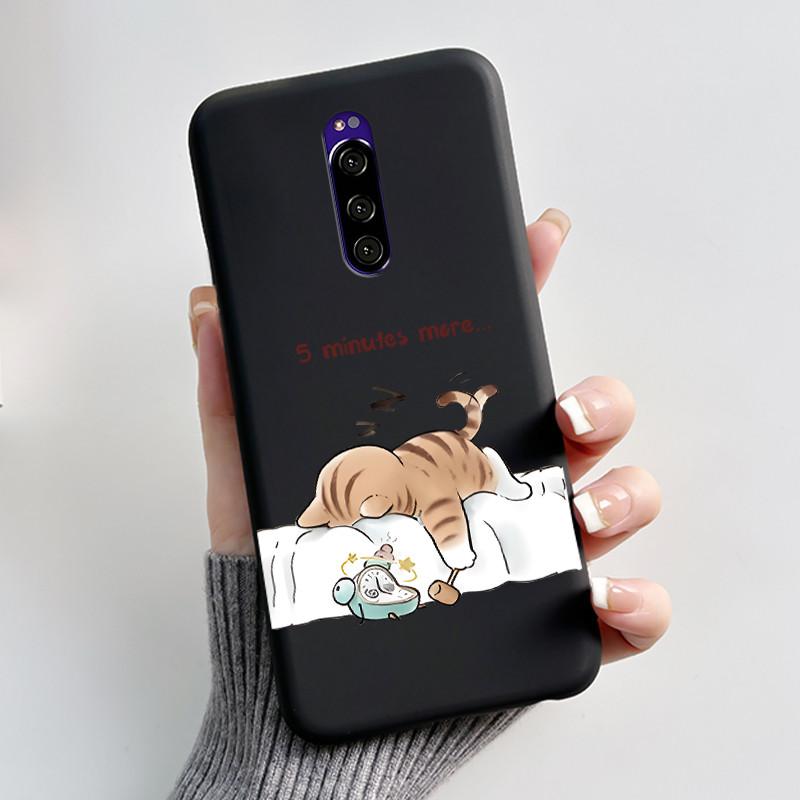 Для Sony Xperia 1 Чехол Роскошный Милый Кролик Любовь Забавный Черный ТПУ Мягкий Силикон Защитная Задняя Крышка Для Чехла Телефона Sony Xperia1