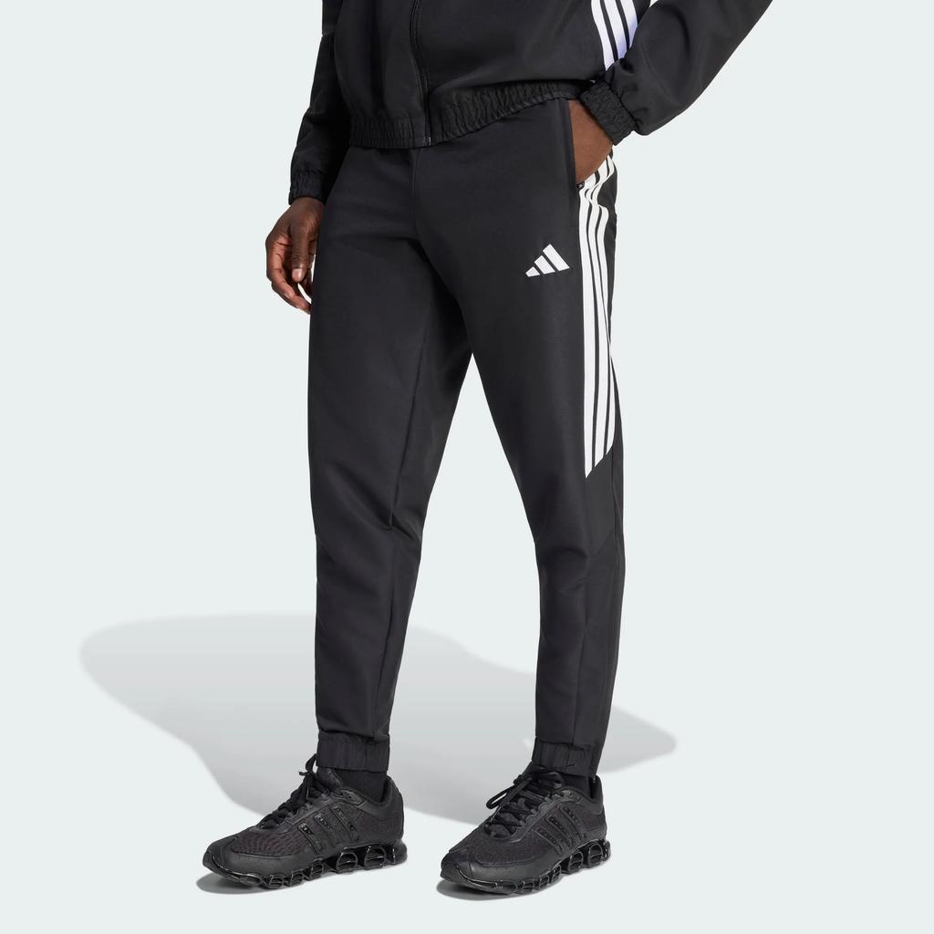 adidas Мужские брюки для футбола Essentials Tiro 26, тканые, Climacool, в полоску, быстросохнущие, с цветовыми блоками, KC9658