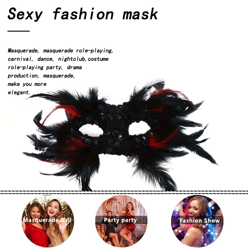 1 шт. готический стиль бальный костюм аксессуар Хэллоуин блестки дизайн перо маска венецианский маскарад