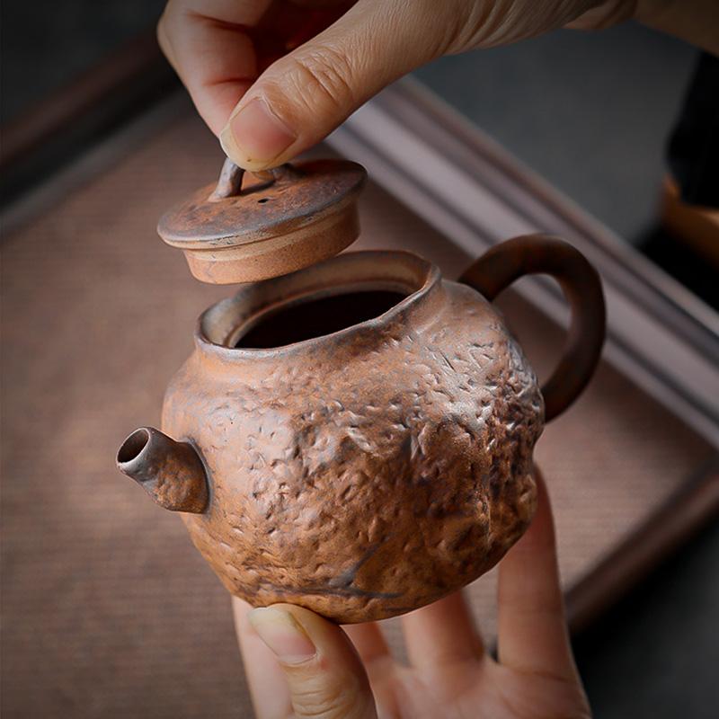 150 мл Необработанная руда Грубая керамика Чайный набор ручной работы Одиночный чайник Чайная церемония