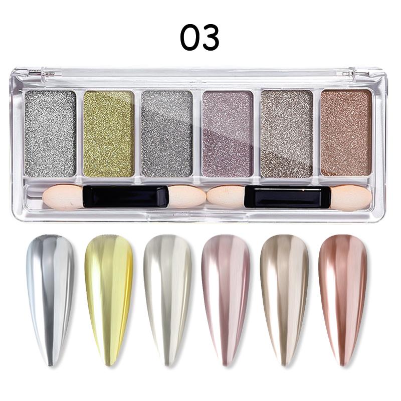 6 коробок/набор пудра для ногтей Aurora Pearl White Shell Mirror пигмент хромовый эффект втираемая пыль гель-лак DIY украшение для маникюра